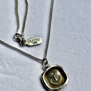 Pyrrha Inner Strength Silver Talisman Necklace